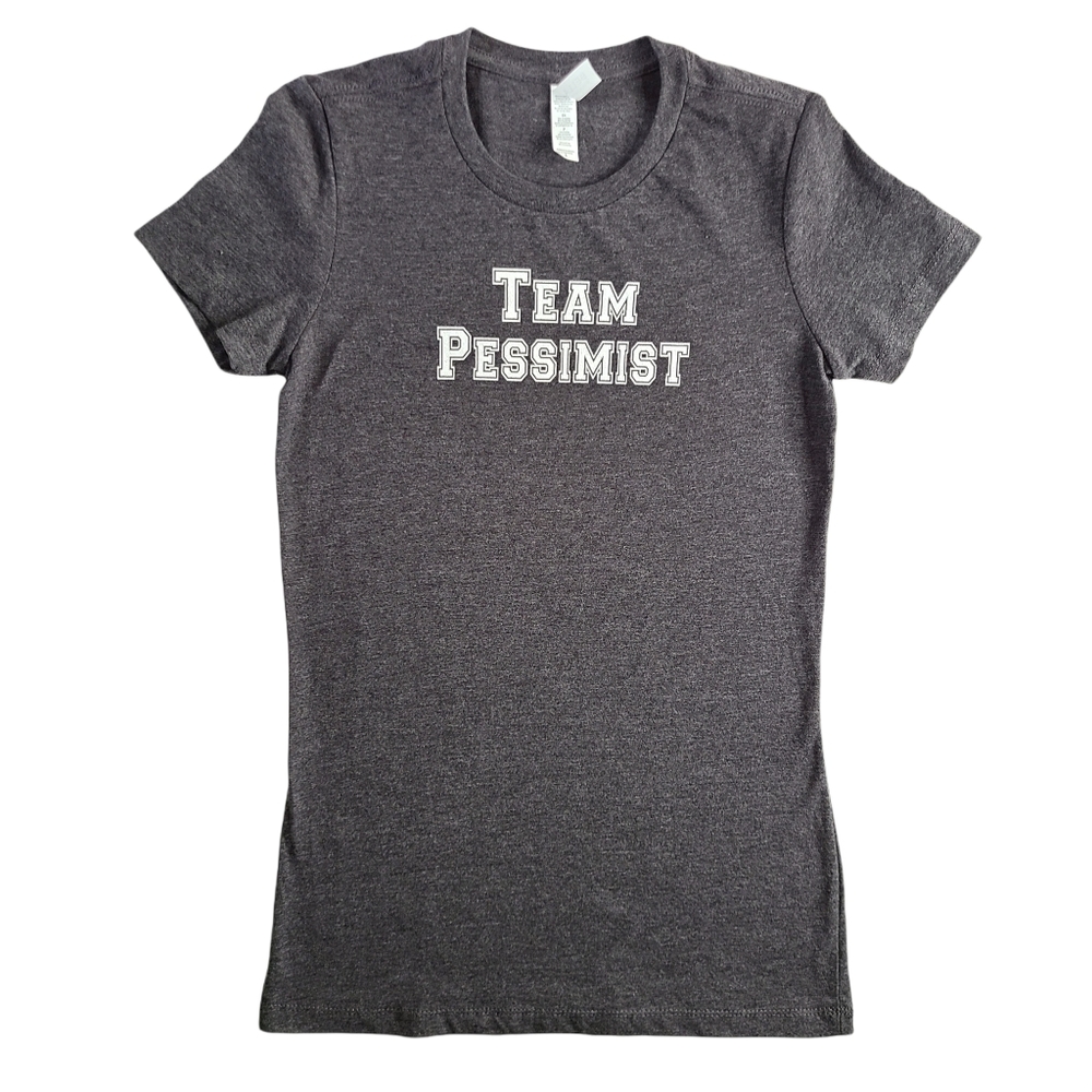 J. Crew Inspired Custom Made Team Pessimist Tee Dark Gray S
